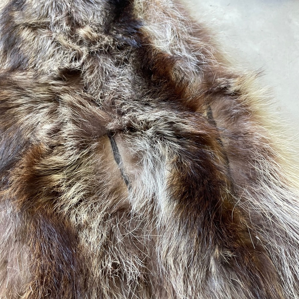 Nicholas Furs New Haven Vintage Raccoon Fur Coat Brown Grey Shawl Collar Lined - Picture 11 of 11